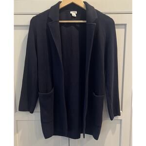 J. Crew women open front cotton cardigan size XS navy